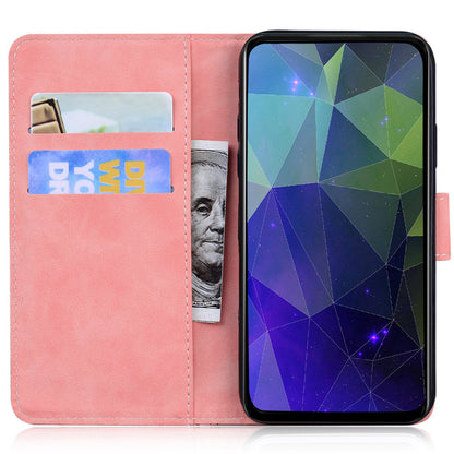 Solid Color Phone Case for Honor X5 4G Anti-drop PU Leather Wallet Stand Cell Phone Cover