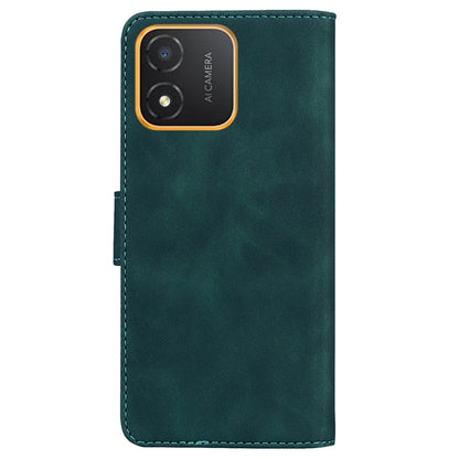 Solid Color Phone Case for Honor X5 4G Anti-drop PU Leather Wallet Stand Cell Phone Cover
