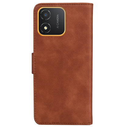 Solid Color Phone Case for Honor X5 4G Anti-drop PU Leather Wallet Stand Cell Phone Cover