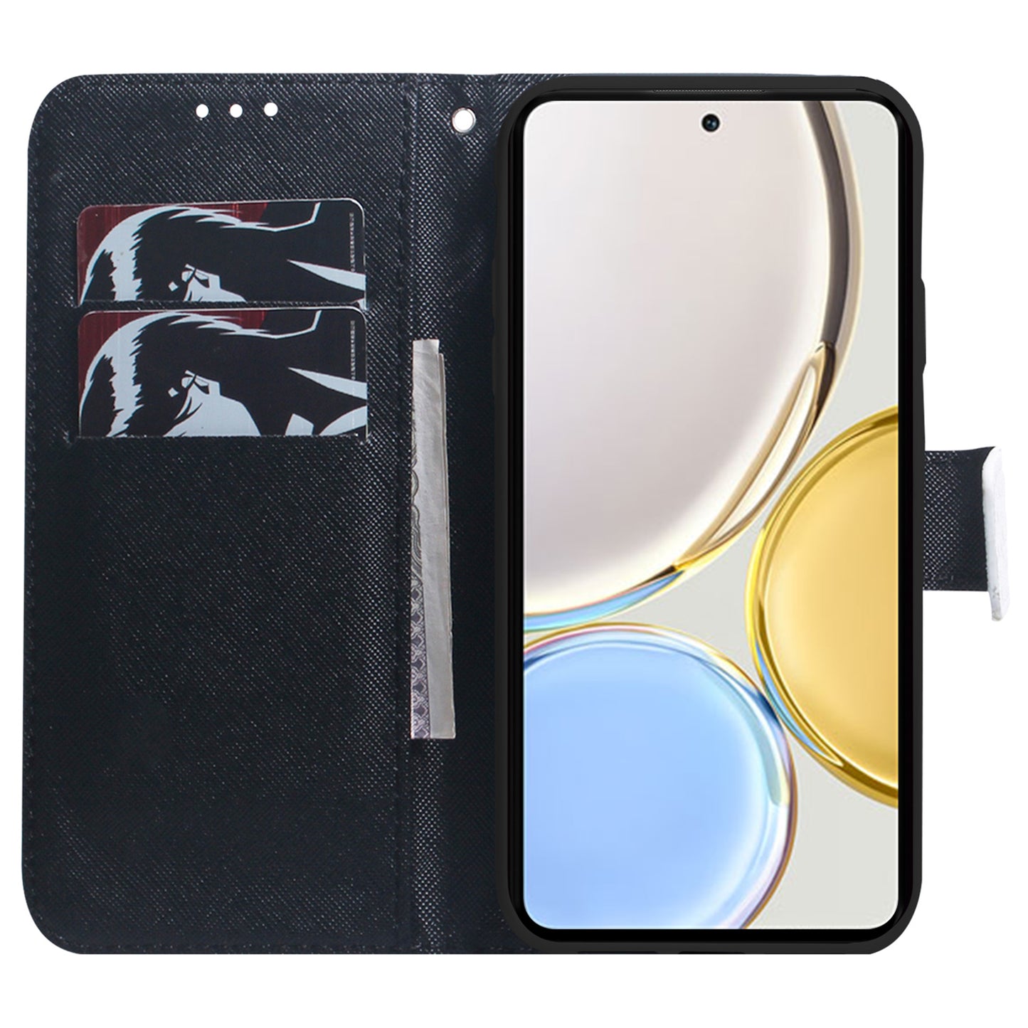 Phone Case for Honor X5 4G Wallet Stand Pattern Printing Folio Flip PU Leather Cover Shell