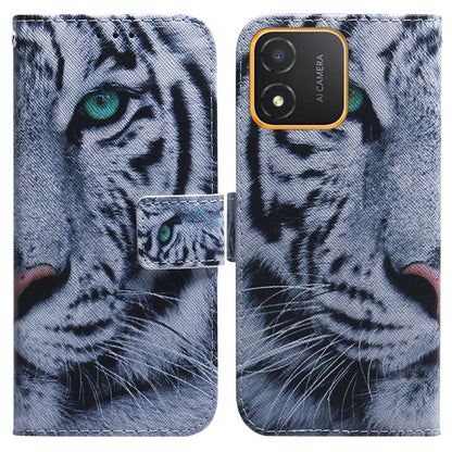 Phone Case for Honor X5 4G Wallet Stand Pattern Printing Folio Flip PU Leather Cover Shell