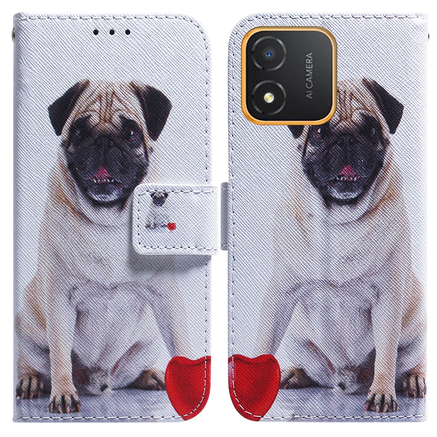 Phone Case for Honor X5 4G Wallet Stand Pattern Printing Folio Flip PU Leather Cover Shell