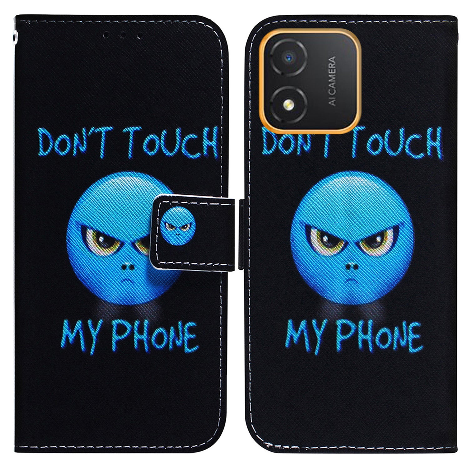 Phone Case for Honor X5 4G Wallet Stand Pattern Printing Folio Flip PU Leather Cover Shell