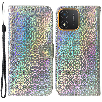 For Honor X5 4G Dazzling Flower Pattern PU Leather Wallet Phone Case Stand Shockproof Cover