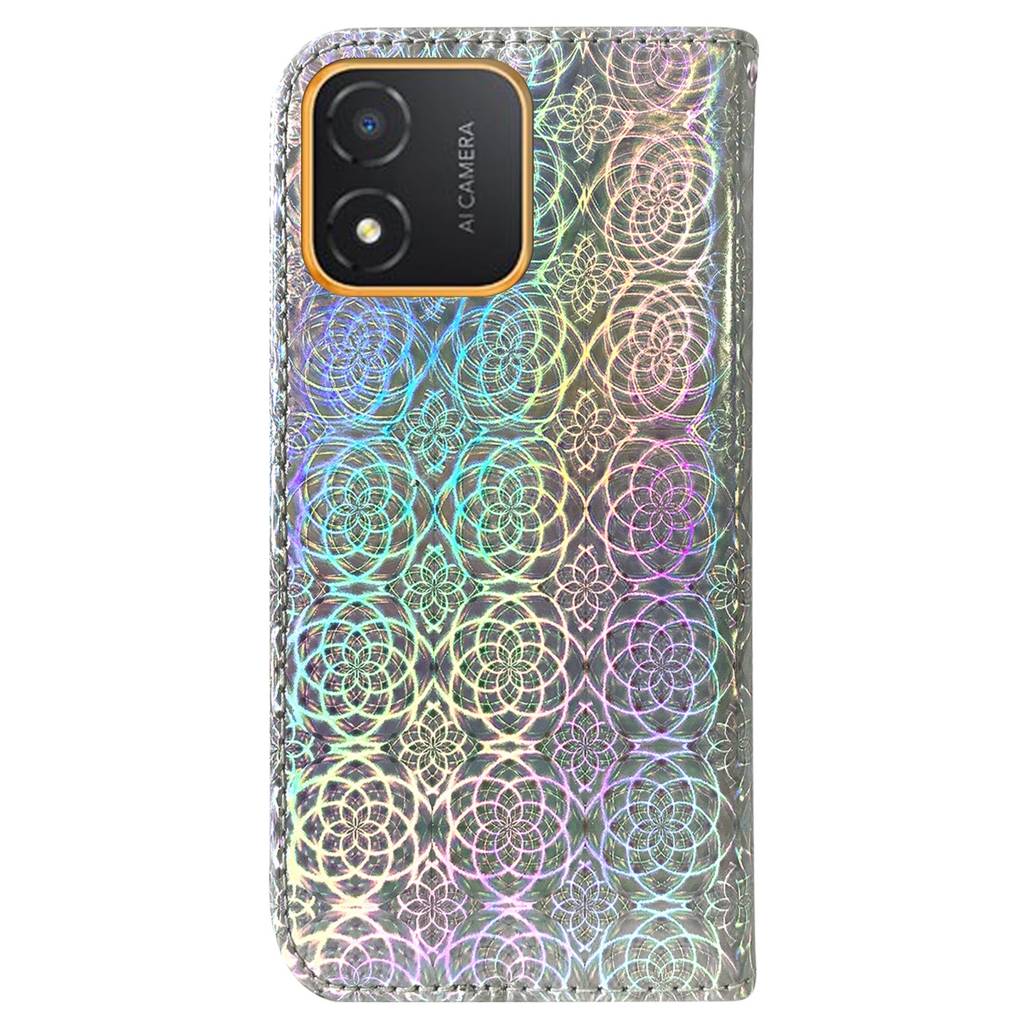 For Honor X5 4G Dazzling Flower Pattern PU Leather Wallet Phone Case Stand Shockproof Cover