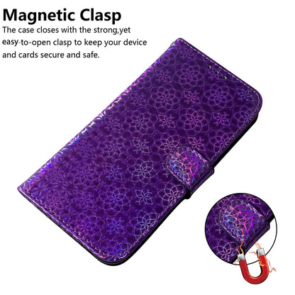 For Honor X5 4G Dazzling Flower Pattern PU Leather Wallet Phone Case Stand Shockproof Cover