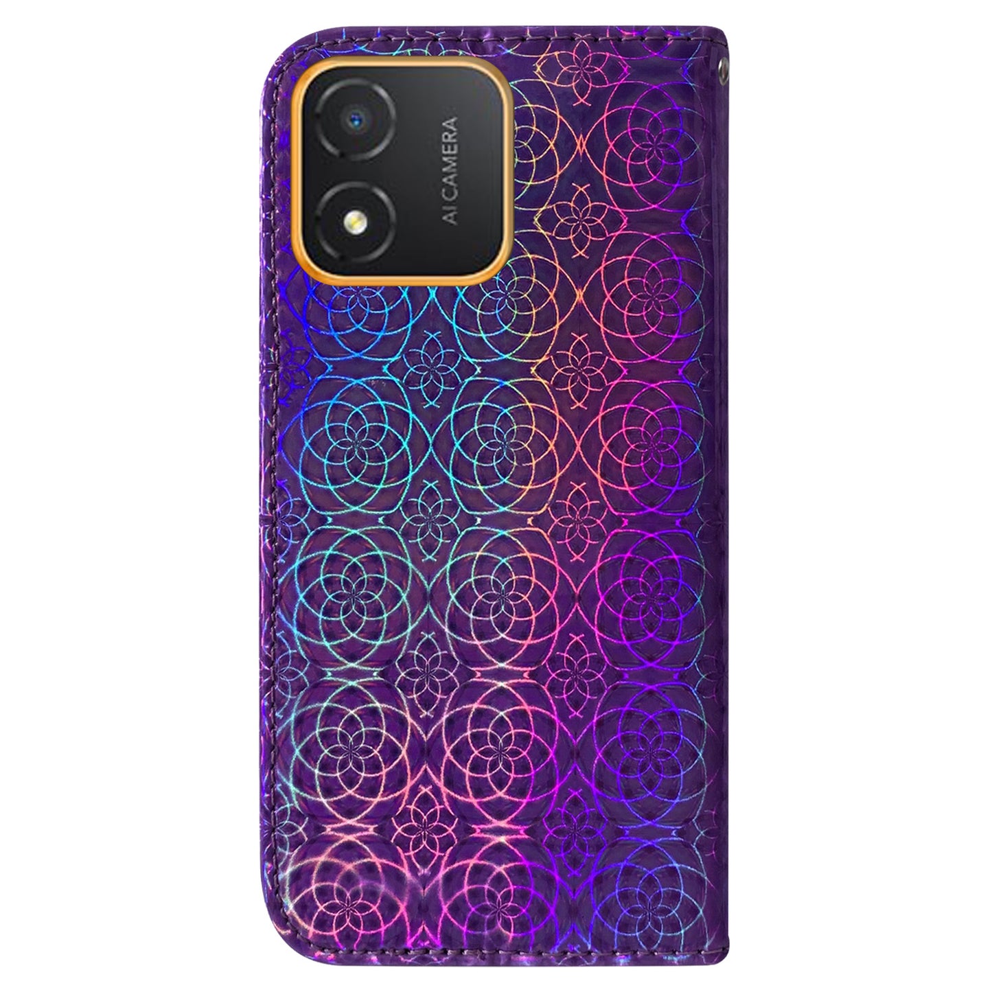 For Honor X5 4G Dazzling Flower Pattern PU Leather Wallet Phone Case Stand Shockproof Cover