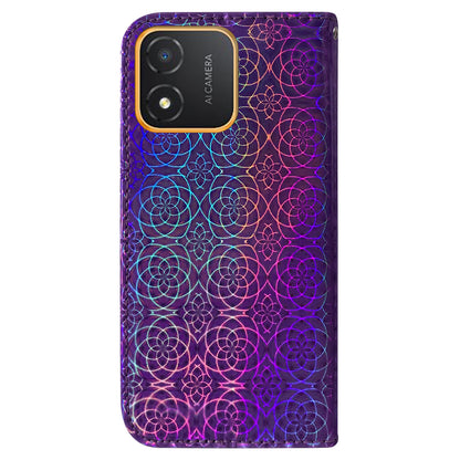 For Honor X5 4G Dazzling Flower Pattern PU Leather Wallet Phone Case Stand Shockproof Cover