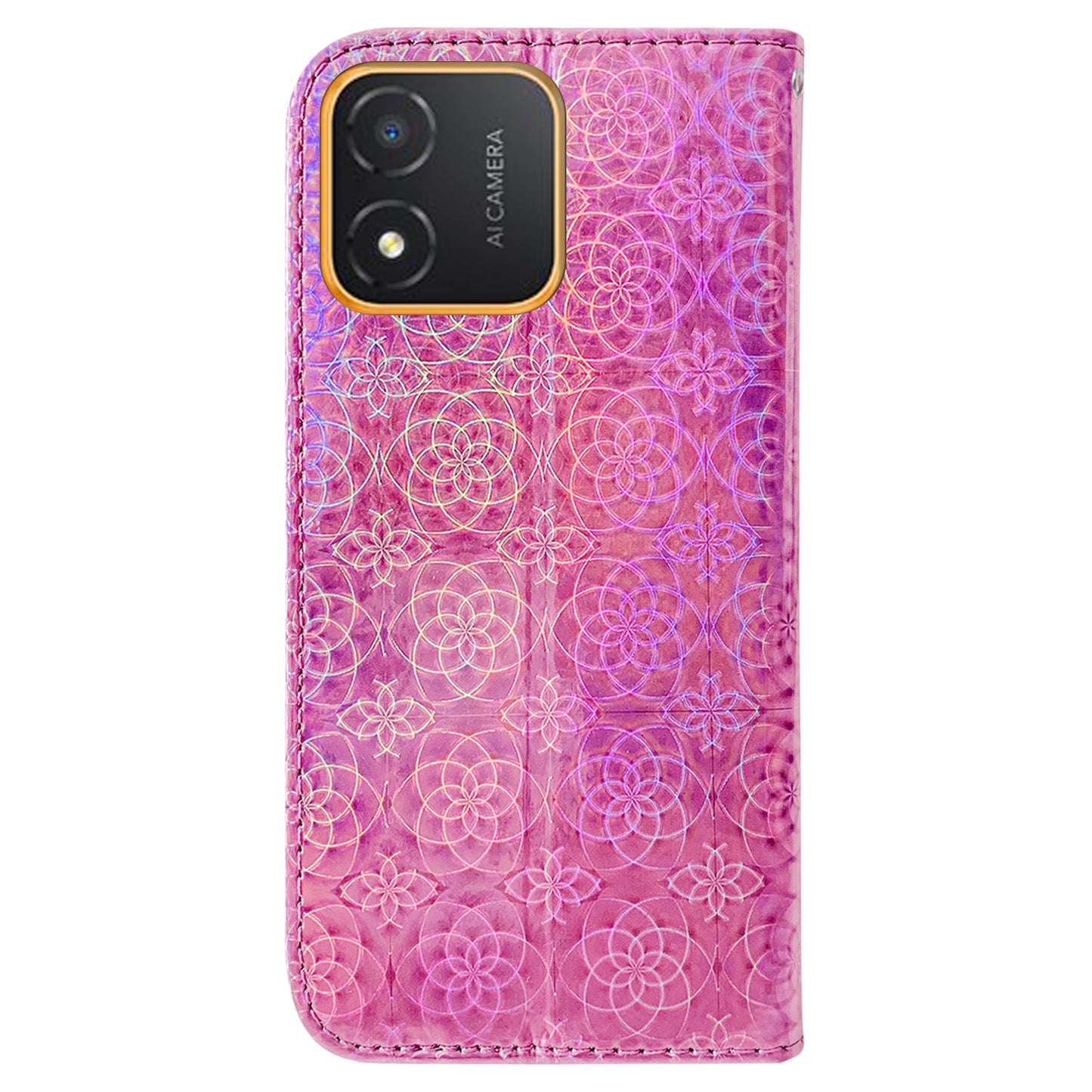 For Honor X5 4G Dazzling Flower Pattern PU Leather Wallet Phone Case Stand Shockproof Cover