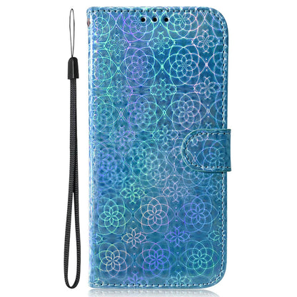 For Honor X5 4G Dazzling Flower Pattern PU Leather Wallet Phone Case Stand Shockproof Cover