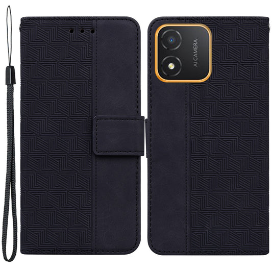 For Honor X5 4G Geometry Pattern Imprinted Leather Phone Case Wallet Stand Cover