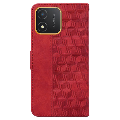 For Honor X5 4G Geometry Pattern Imprinted Leather Phone Case Wallet Stand Cover