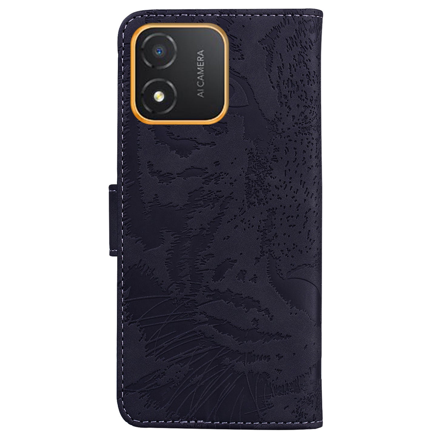 Tiger Imprinted Shell for Honor X5 4G PU Leather Wallet Stand Case Shockproof Phone Cover