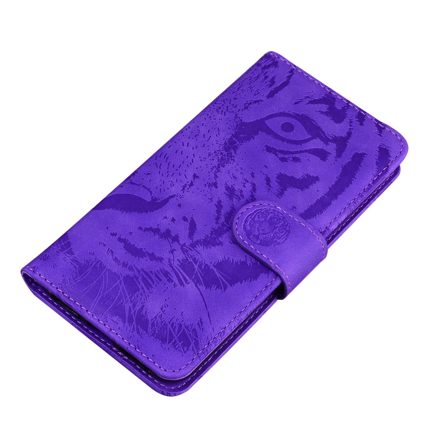 Tiger Imprinted Shell for Honor X5 4G PU Leather Wallet Stand Case Shockproof Phone Cover