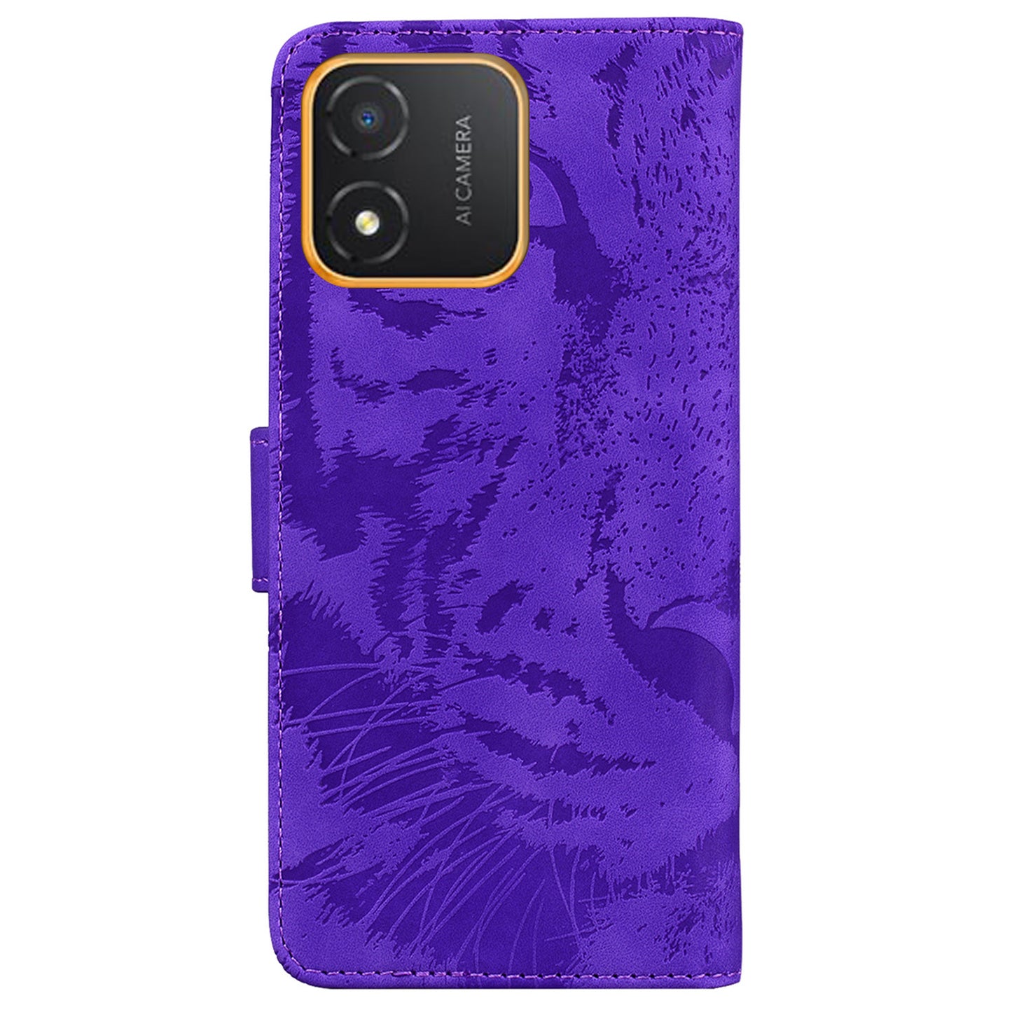 Tiger Imprinted Shell for Honor X5 4G PU Leather Wallet Stand Case Shockproof Phone Cover