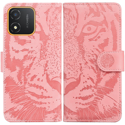 Tiger Imprinted Shell for Honor X5 4G PU Leather Wallet Stand Case Shockproof Phone Cover