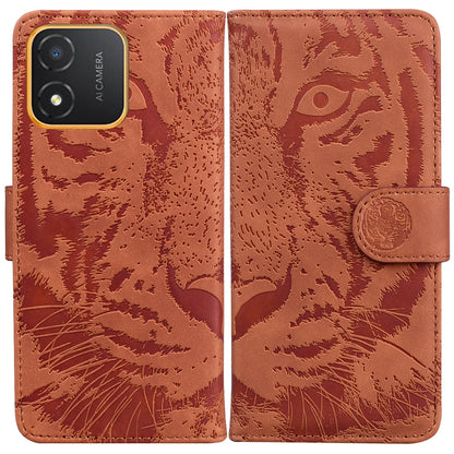 Tiger Imprinted Shell for Honor X5 4G PU Leather Wallet Stand Case Shockproof Phone Cover