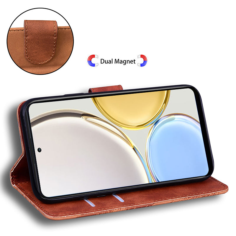 Tiger Imprinted Shell for Honor X5 4G PU Leather Wallet Stand Case Shockproof Phone Cover