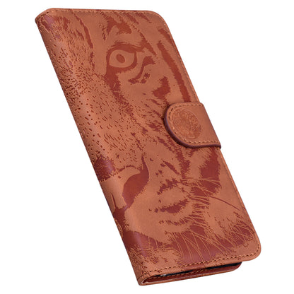 Tiger Imprinted Shell for Honor X5 4G PU Leather Wallet Stand Case Shockproof Phone Cover