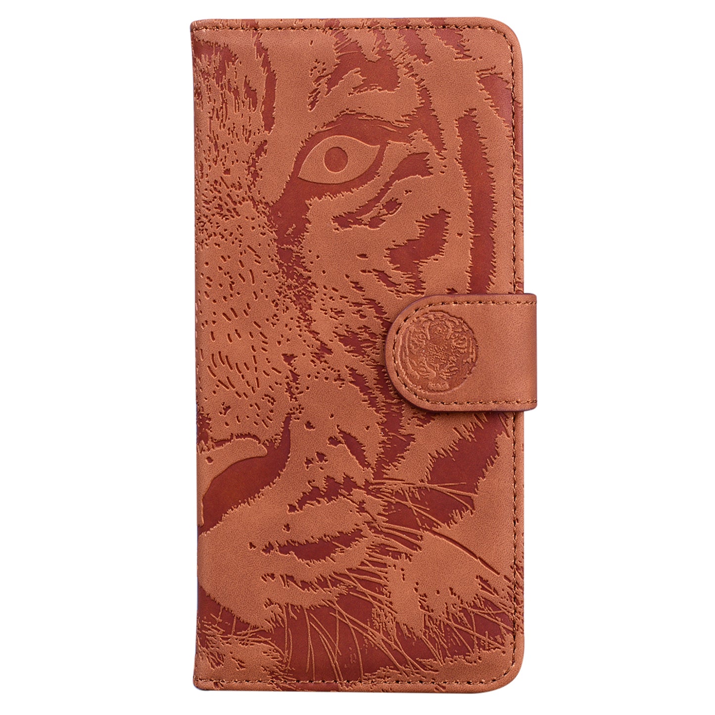 Tiger Imprinted Shell for Honor X5 4G PU Leather Wallet Stand Case Shockproof Phone Cover