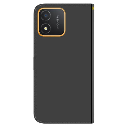 Phone Wallet Case for Honor X5 4G Mirror-Like Surface PU Leather Flip Stand Cover with Strap