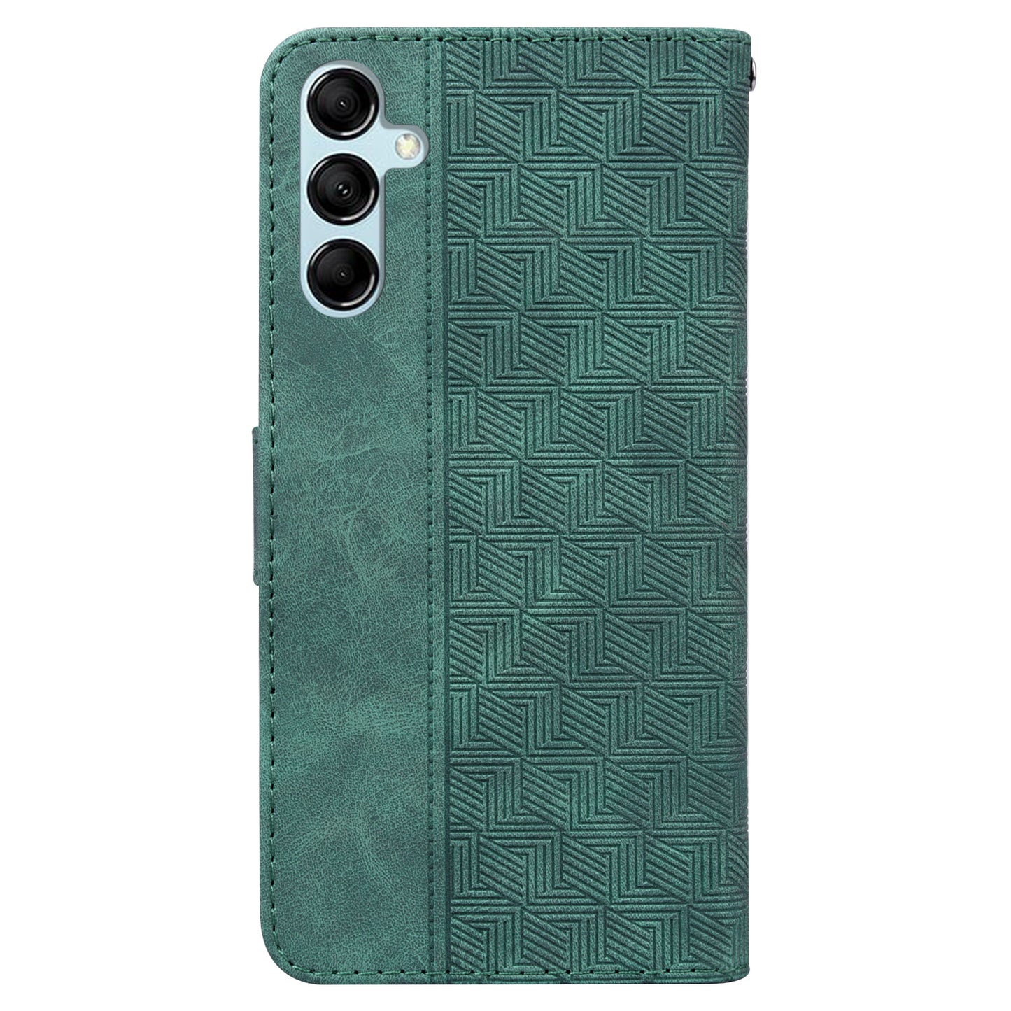 For Samsung Galaxy M14 5G Phone Case PU Leather Wallet Stand Geometry Pattern Imprinted Cover