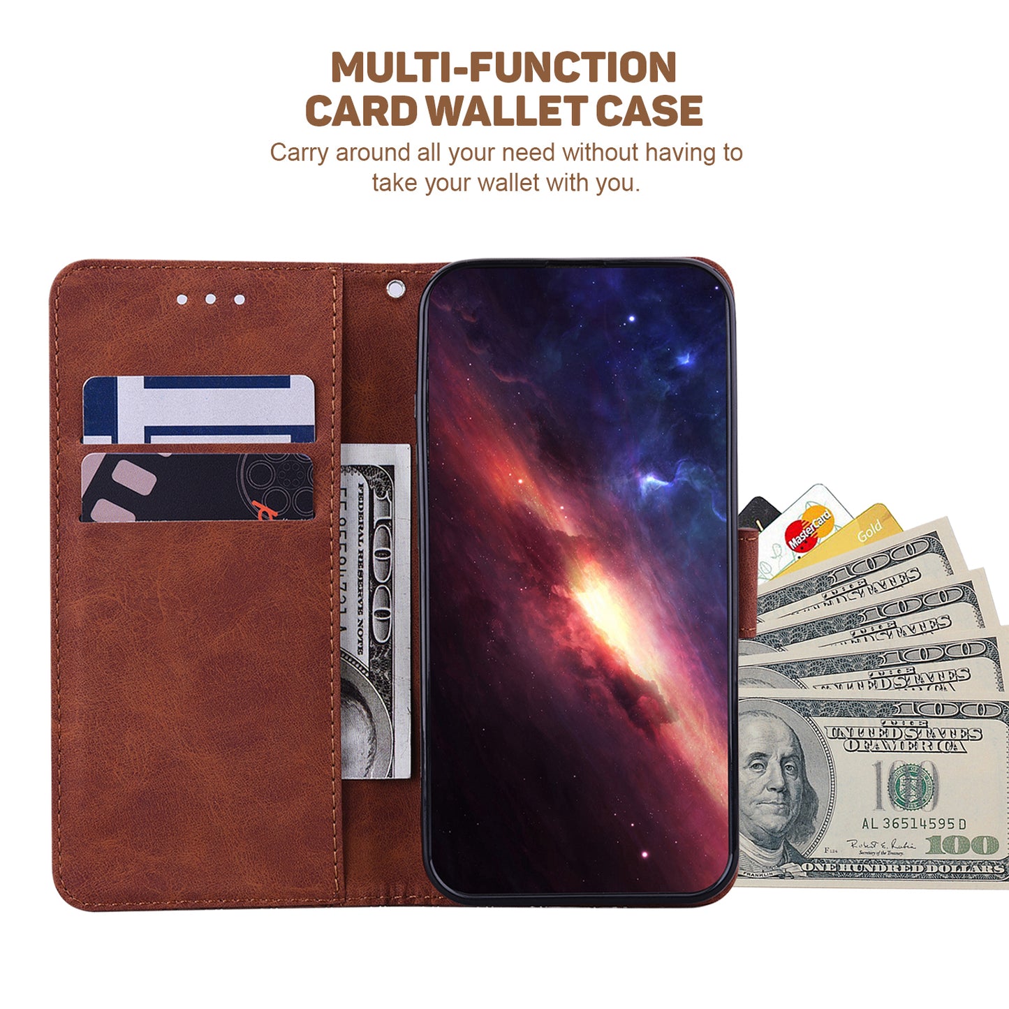 For Samsung Galaxy M14 5G Phone Case PU Leather Wallet Stand Geometry Pattern Imprinted Cover