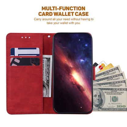 For Samsung Galaxy M14 5G Phone Case PU Leather Wallet Stand Geometry Pattern Imprinted Cover