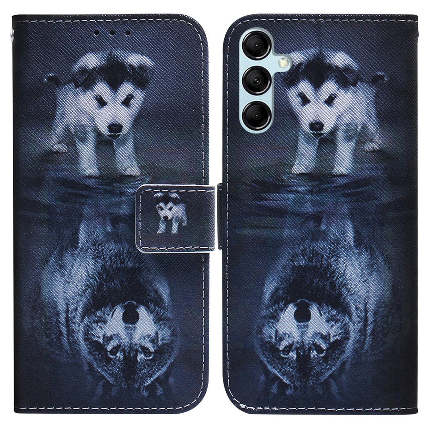 For Samsung Galaxy M14 5G Wallet Stand Pattern Printing Phone Case PU Leather Shockproof Cover Shell