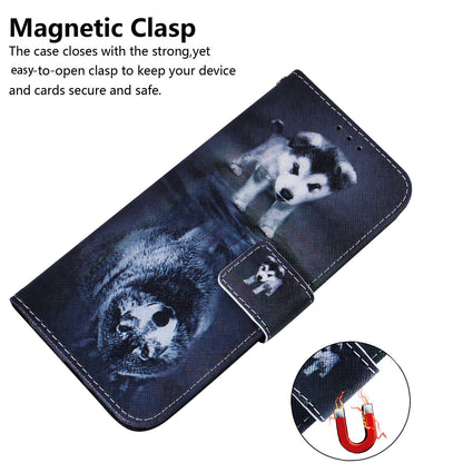 For Samsung Galaxy M14 5G Wallet Stand Pattern Printing Phone Case PU Leather Shockproof Cover Shell