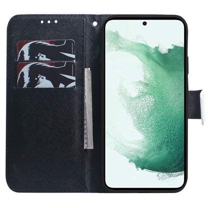 For Samsung Galaxy M14 5G Wallet Stand Pattern Printing Phone Case PU Leather Shockproof Cover Shell