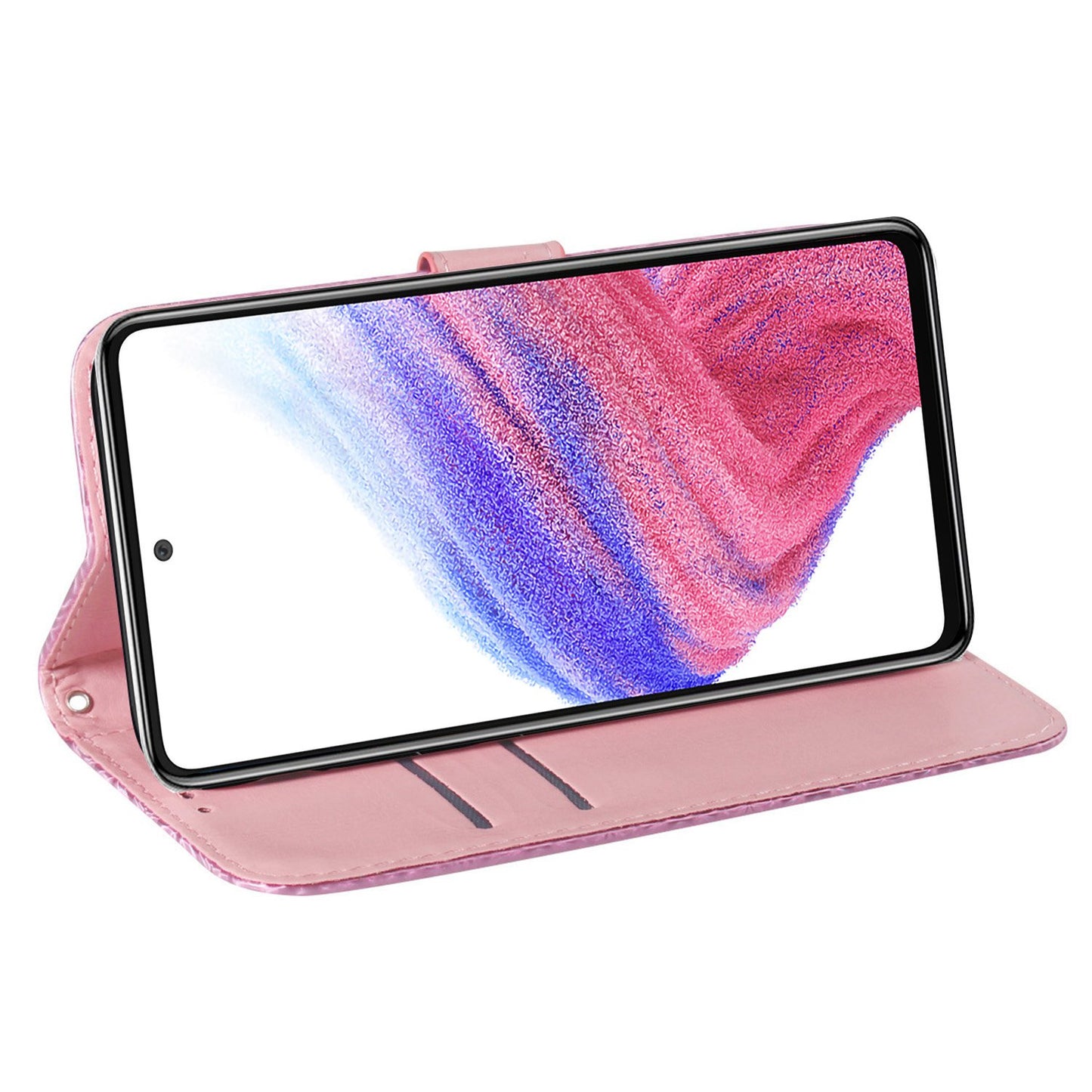 Phone Case for Samsung Galaxy M14 5G , Wallet Dazzling Flower Pattern PU Leather Flip Stand Phone Shell