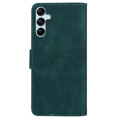 Solid Color Phone Case for Samsung Galaxy M14 5G Scratch Resistant PU Leather Wallet Stand Cover