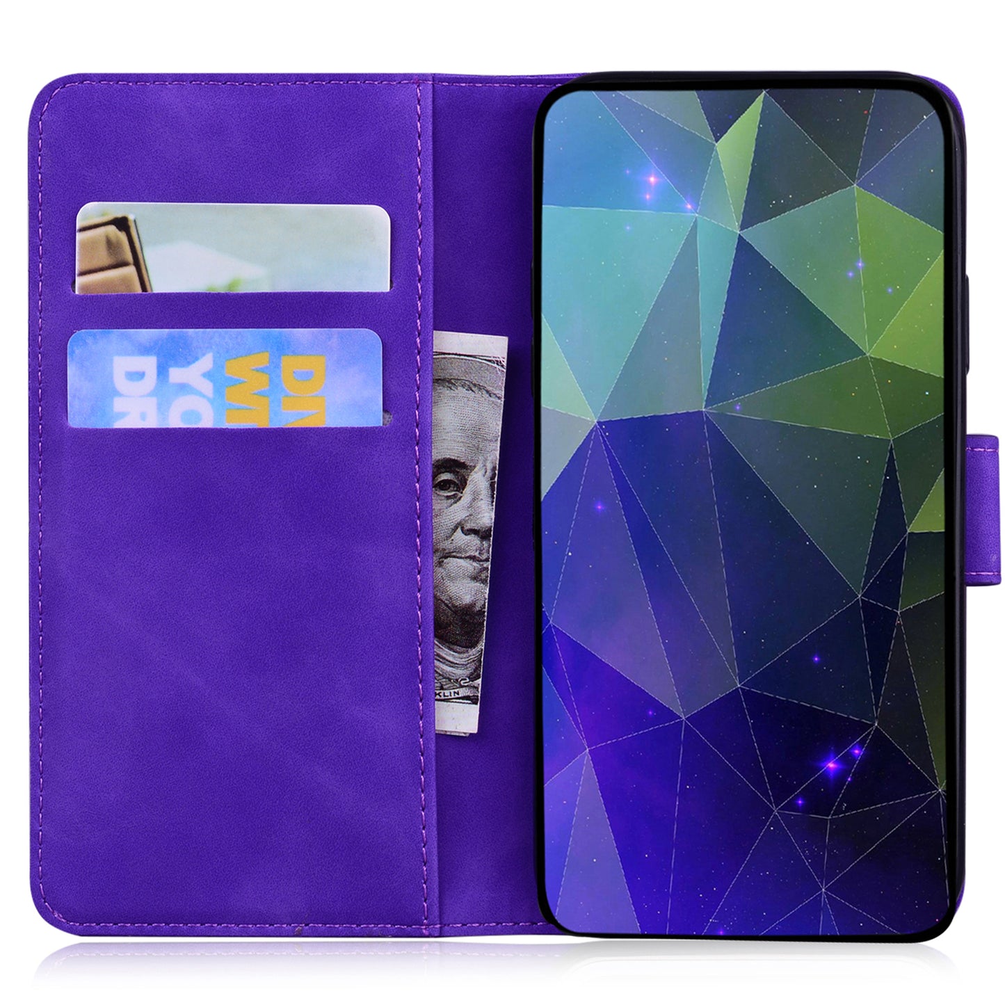 Solid Color Phone Case for Samsung Galaxy M14 5G Scratch Resistant PU Leather Wallet Stand Cover