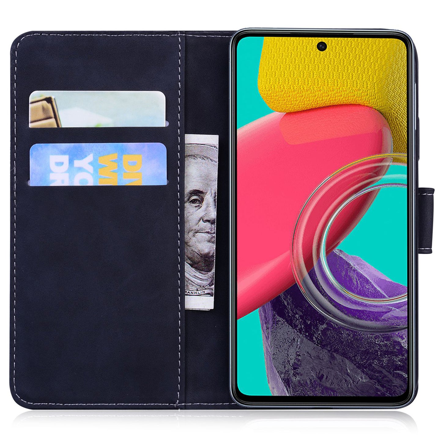 Skin-touch Wallet Cover for Samsung Galaxy M14 5G Butterfly Printing PU Leather Flip Stand Phone Case