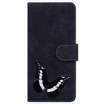 Skin-touch Wallet Cover for Samsung Galaxy M14 5G Butterfly Printing PU Leather Flip Stand Phone Case