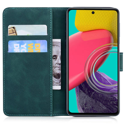 Skin-touch Wallet Cover for Samsung Galaxy M14 5G Butterfly Printing PU Leather Flip Stand Phone Case