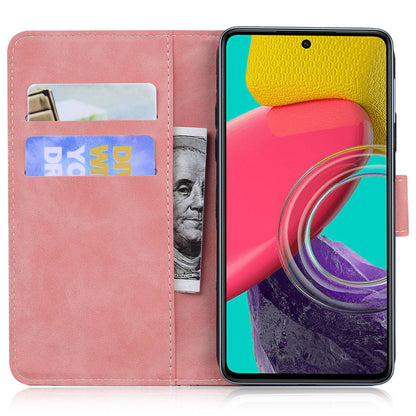 Skin-touch Wallet Cover for Samsung Galaxy M14 5G Butterfly Printing PU Leather Flip Stand Phone Case