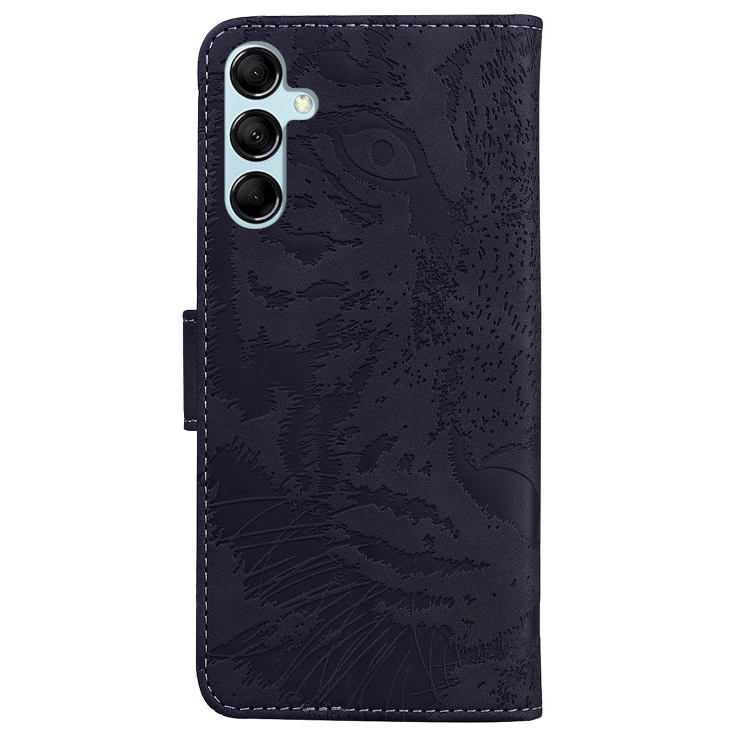 Tiger Imprinted Shell for Samsung Galaxy M14 5G Shockproof PU Leather Wallet Stand Case Phone Cover