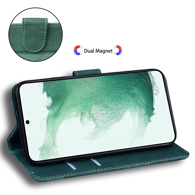 Tiger Imprinted Shell for Samsung Galaxy M14 5G Shockproof PU Leather Wallet Stand Case Phone Cover