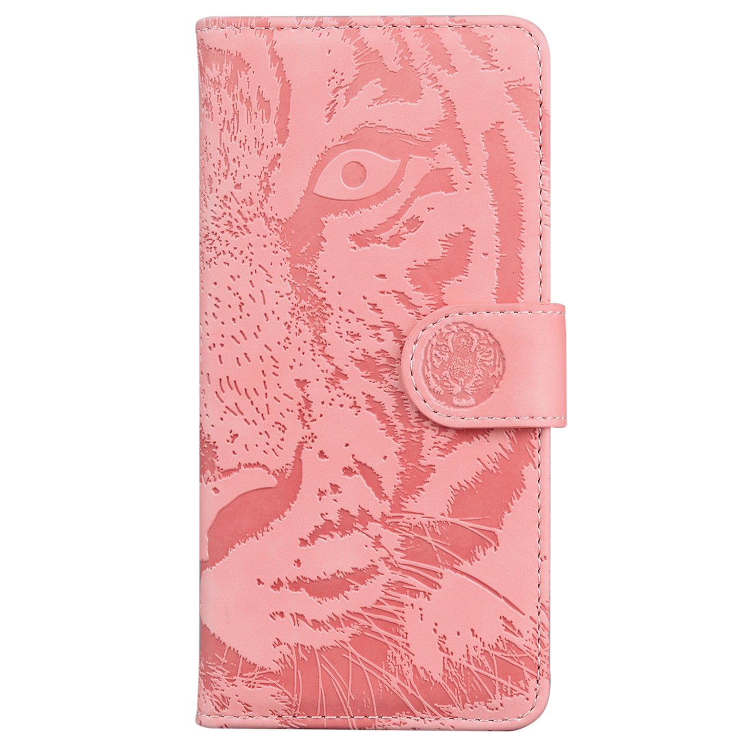 Tiger Imprinted Shell for Samsung Galaxy M14 5G Shockproof PU Leather Wallet Stand Case Phone Cover