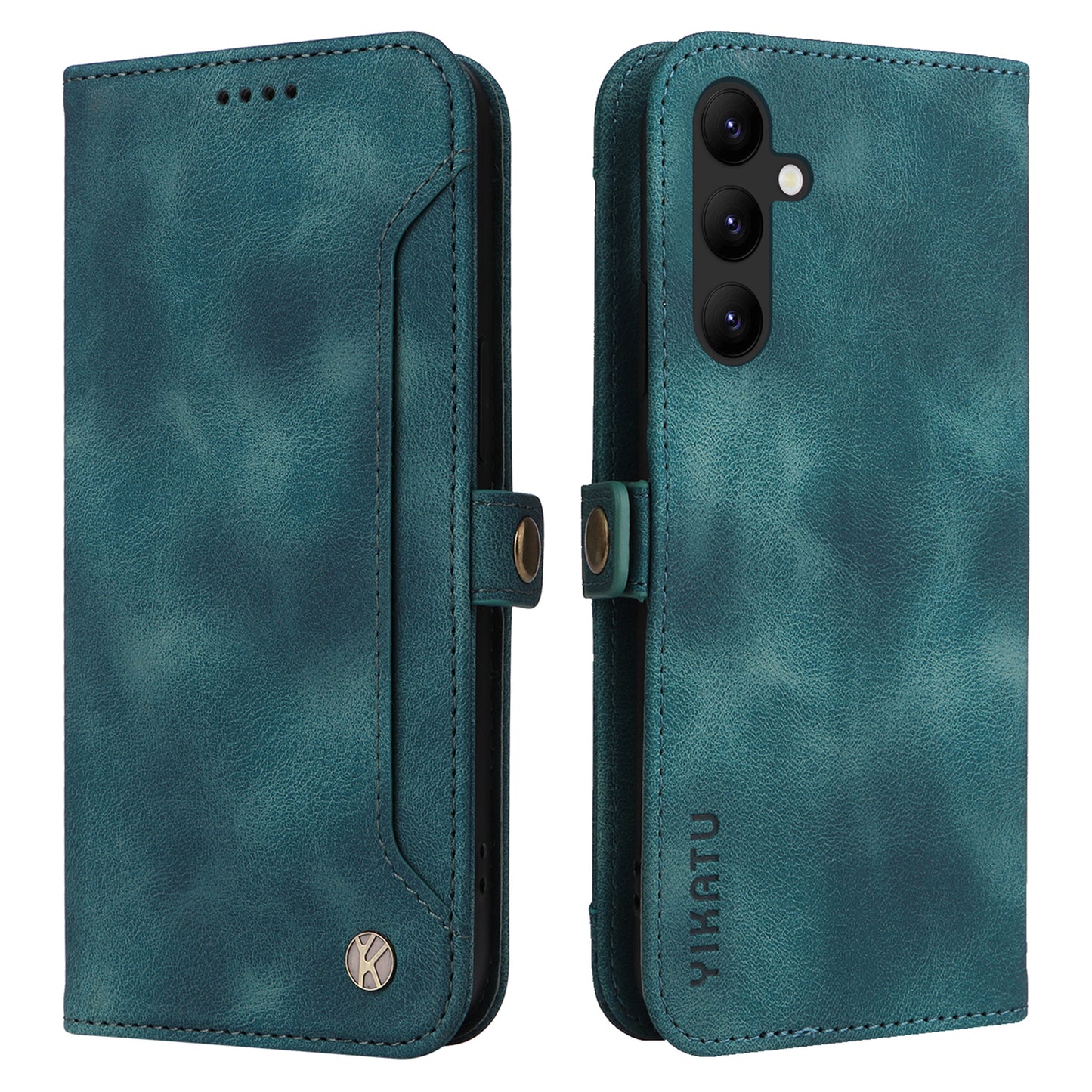 YIKATU YK-002 For Samsung Galaxy A24 4G PU Leather Wallet Phone Cover Skin-Touch Shockproof Phone Case with Card Slot