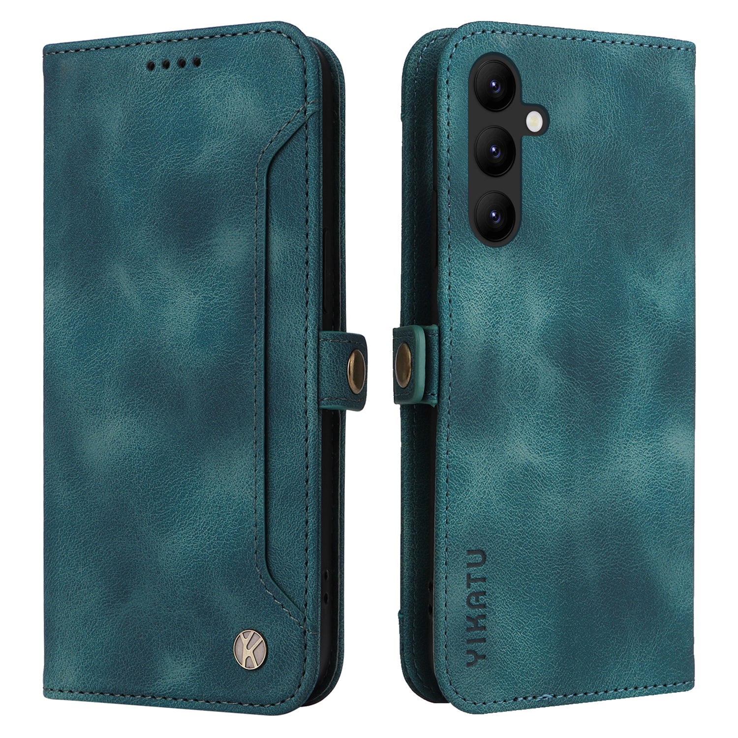 YIKATU YK-002 For Samsung Galaxy A24 4G PU Leather Wallet Phone Cover Skin-Touch Shockproof Phone Case with Card Slot