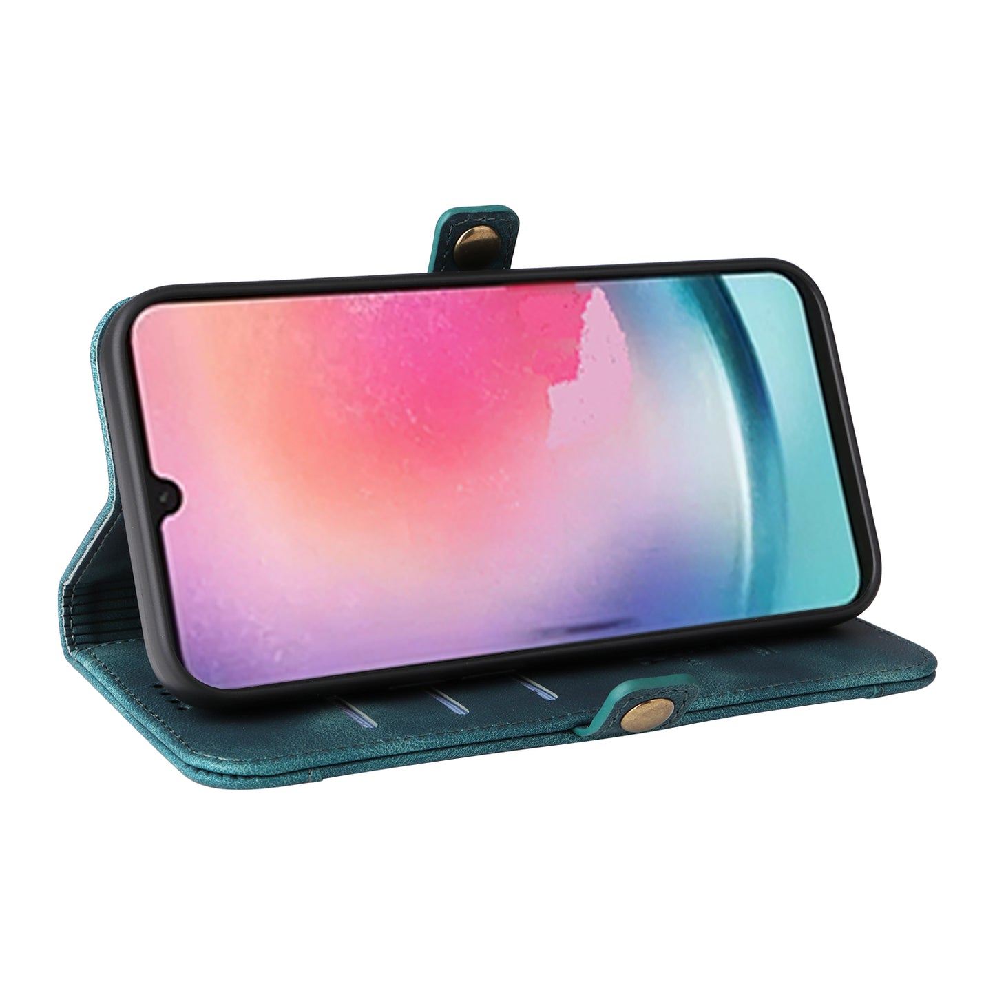 YIKATU YK-002 For Samsung Galaxy A24 4G PU Leather Wallet Phone Cover Skin-Touch Shockproof Phone Case with Card Slot