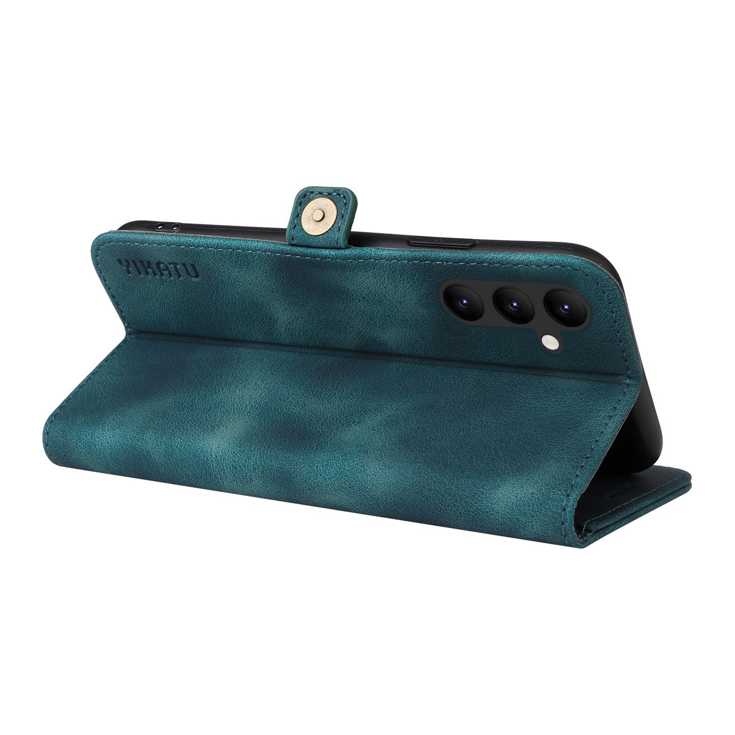 YIKATU YK-002 For Samsung Galaxy A24 4G PU Leather Wallet Phone Cover Skin-Touch Shockproof Phone Case with Card Slot