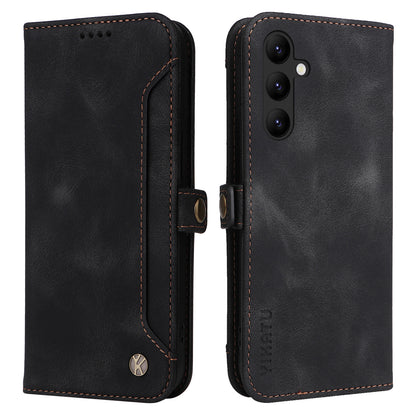 YIKATU YK-002 For Samsung Galaxy A24 4G PU Leather Wallet Phone Cover Skin-Touch Shockproof Phone Case with Card Slot