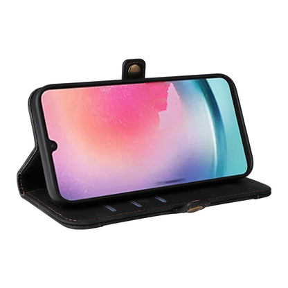 YIKATU YK-002 For Samsung Galaxy A24 4G PU Leather Wallet Phone Cover Skin-Touch Shockproof Phone Case with Card Slot