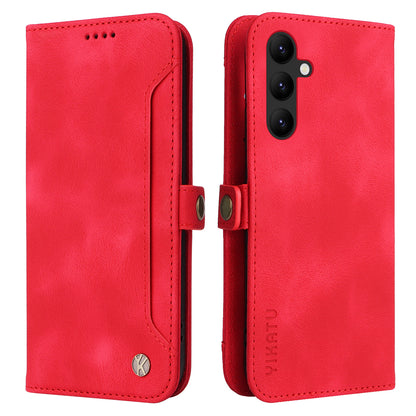 YIKATU YK-002 For Samsung Galaxy A24 4G PU Leather Wallet Phone Cover Skin-Touch Shockproof Phone Case with Card Slot