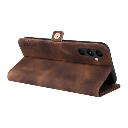 YIKATU YK-002 For Samsung Galaxy A24 4G PU Leather Wallet Phone Cover Skin-Touch Shockproof Phone Case with Card Slot