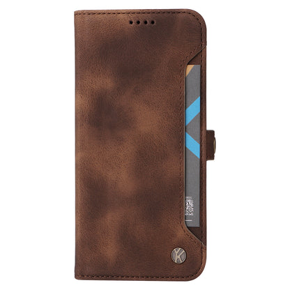 YIKATU YK-002 For Samsung Galaxy A24 4G PU Leather Wallet Phone Cover Skin-Touch Shockproof Phone Case with Card Slot